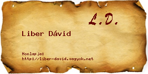 Liber Dávid névjegykártya
