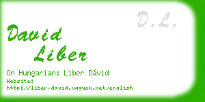 david liber business card